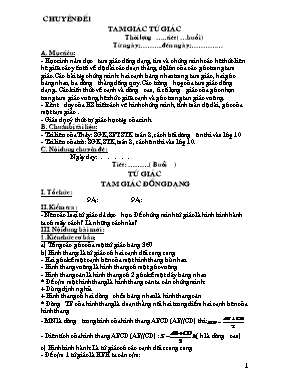 Chuyên đề Ôn thi Toán vào 10